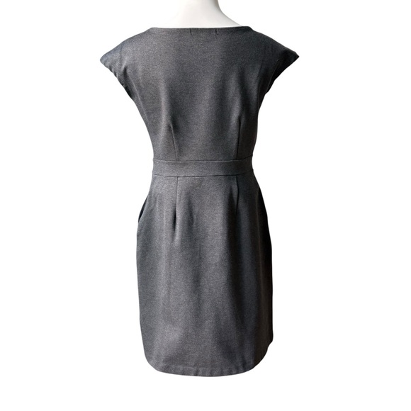 Quince Ultra-Stretch Ponte Cap Sleeve Dress in Grey, Sz M - Picture 6 of 15